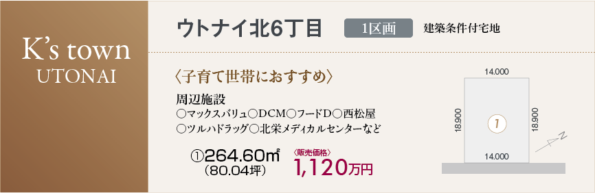 ウトナイ北6丁目分譲地